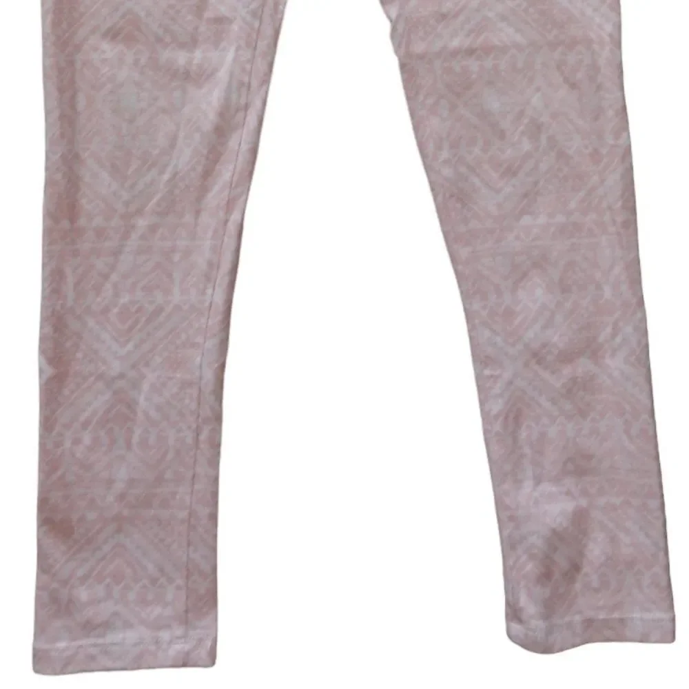 The Children's Place girls medium 7/8 pink white tribal print leggings stretch